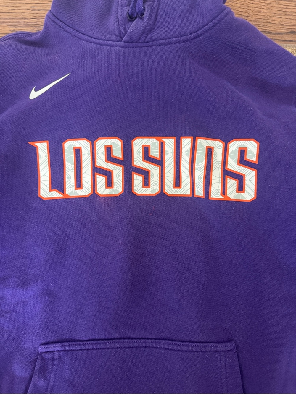Nike Purple NBA Pullover Hoodie with Orange Accents